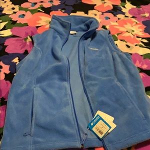 Blue fleece vest